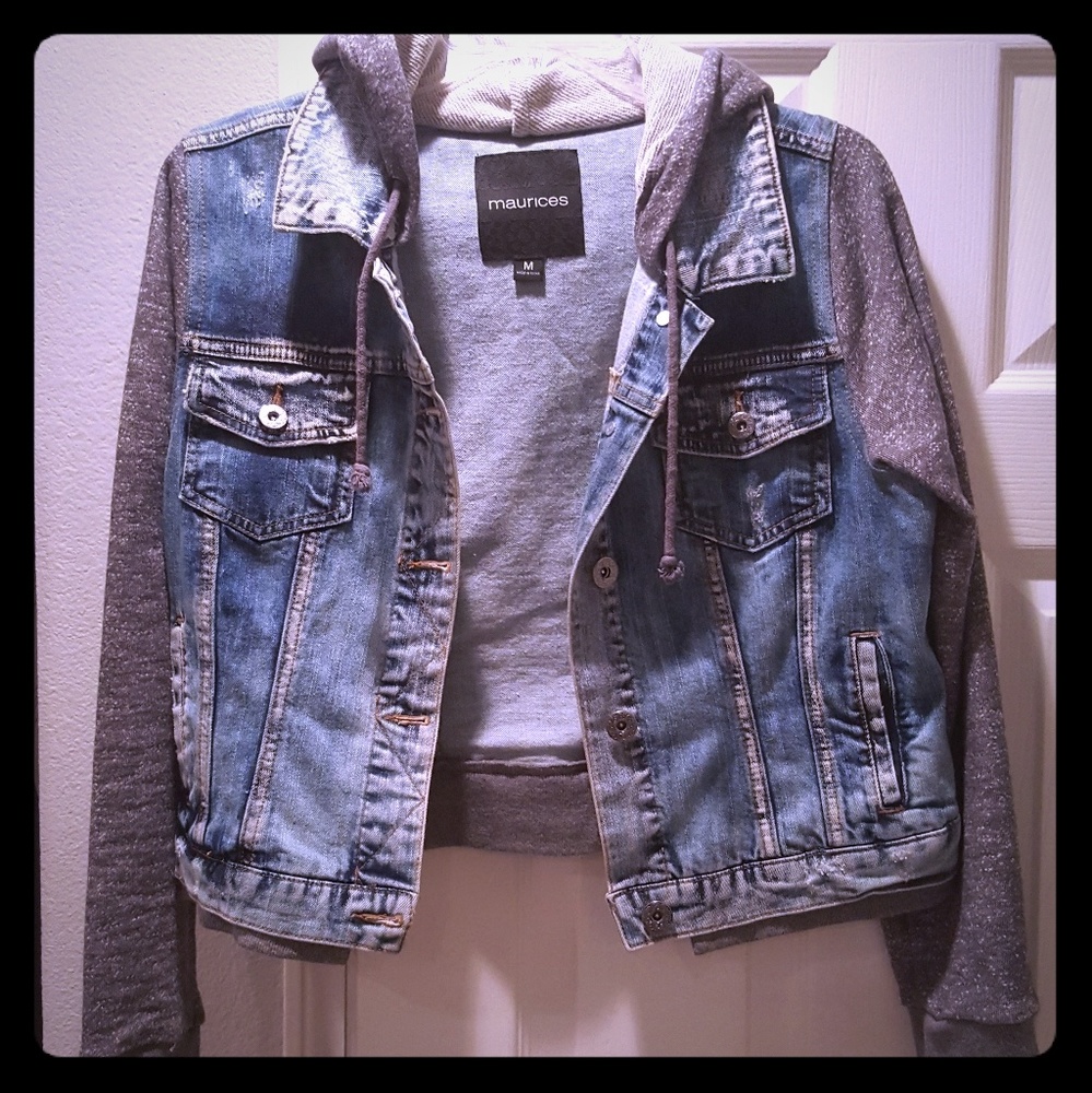 Denim hoodie jacket